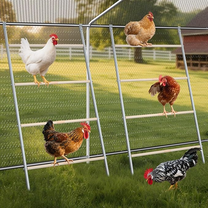 Chicken Perch for Coop Roosting Bars Farm Chicken Toys Roost Ladder for Backyard Poultry 2 Pack (58.2" L x 32" W)