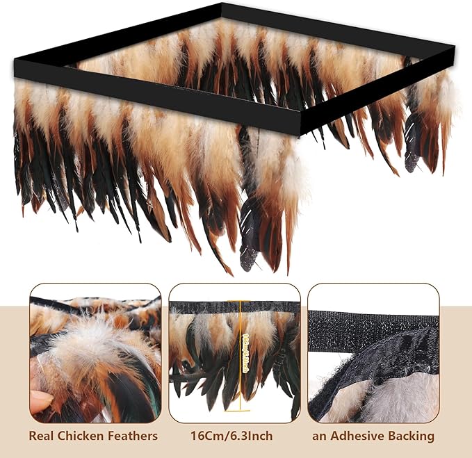 6.5FT Feathers for Chick Brooder Heating Plate,Warm and Secure As They Would Under a Mother Hen, Cuttable, Compatible with Most Chick Brooder Sizes (1Pcs 6.5FT)