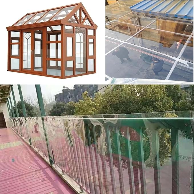 Weatherproof Cover for Chicken Coop Doors, Clear Plastic Roofing for All Weather Outdoor Garden, Chicken Run Pen Poultry Waterproof Cover, Fence Chicken Cages Cover(2x39.4ft/0.6x12m)