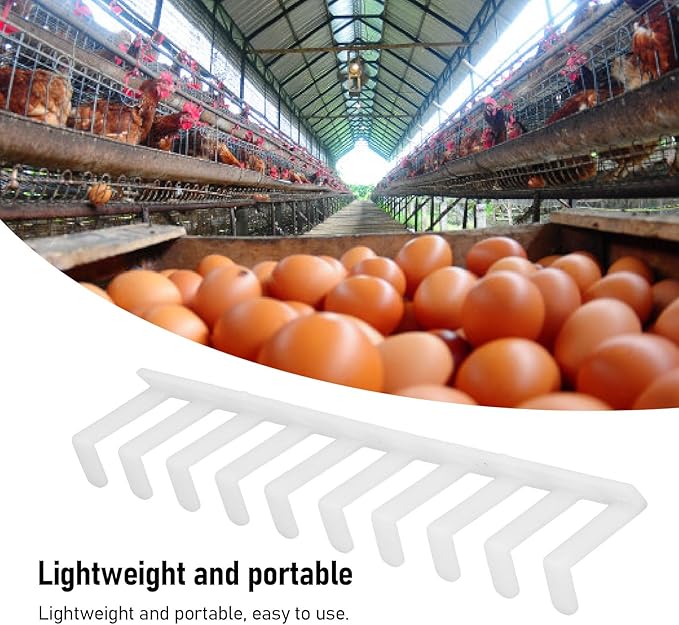 10PCS Chicken Egg Picker Accessory, Plastic High Efficiency Lightweight Egg Collection Machine Accessory for Poultry Farm