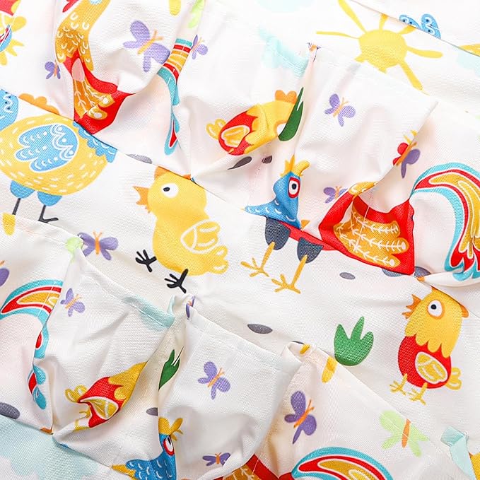 Goaste Egg Collecting Apron for Kids, 8 Pockets Child Egg Holding Apron, Chicken Egg Gathering Apron, Farmhouse Egg Baskets Holder Apron for Hen Duck Goose Eggs Housewife Kitchen Parent-Child Activity
