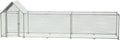 Metal Chicken Coop with Waterproof Cover, 16x3x5ft Chicken Run for Yard, Outdoor Backyard Farm Walk-in Hen House, Chickens Poultry Cage for Ducks, Rabbits and Small Pets