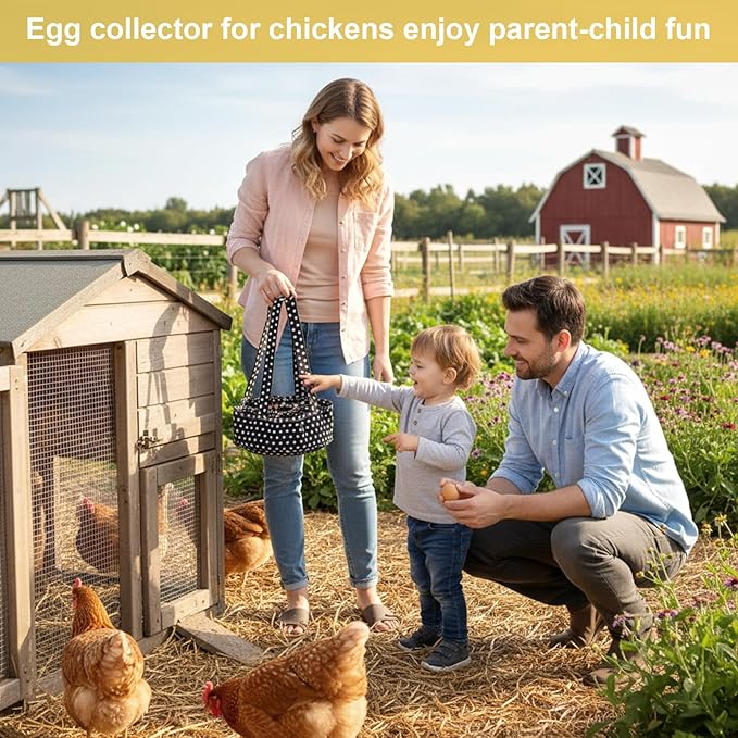 Egg Collecting Apron, 9 Pocket Chicken Apron, Washable Canvas Egg Collecting Basket Fresh Eggs Collection Carrier Bag for Chicken Duck Goose Eggs, Farm Home Use
