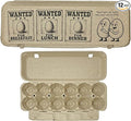 Egg Outlaws Egg Cartons – 12-Pack – Funny Egg Carton with Wild West Wanted Poster Design – Giftable and Eco-Friendly Farm Fresh Egg Packaging