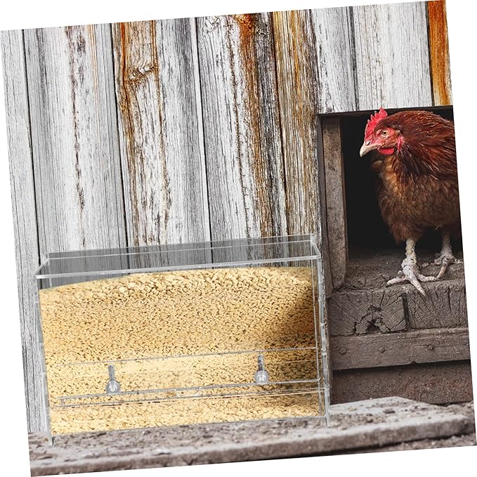 Milisten Automatic Chicken Feeder Bowl Lid Dish Holder View No Waste Chicken Feeders for Poultry