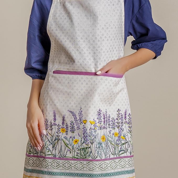 Maison d' Hermine 100% Cotton Apron for women with Pocket Kitchen Chef Apron for Men Cooking Easter Decorations