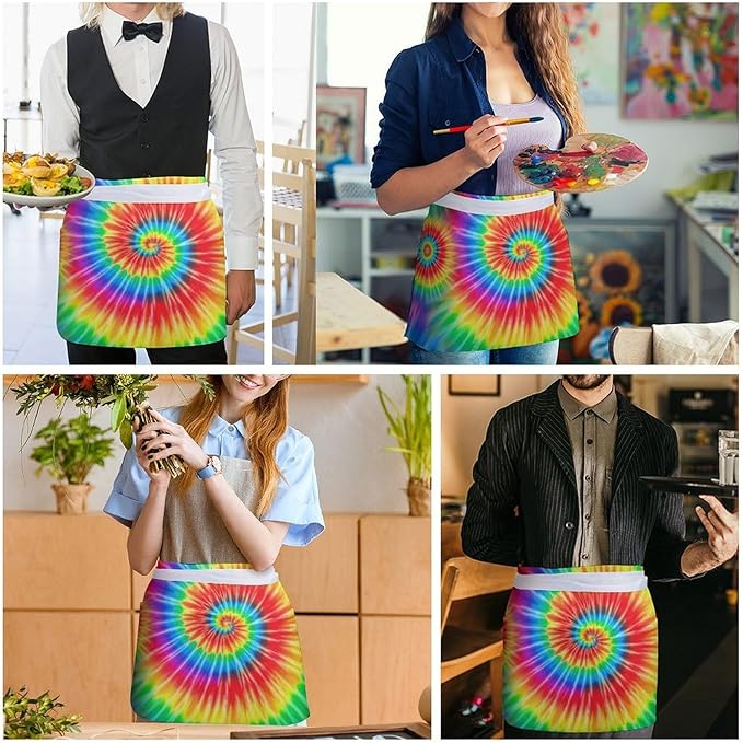 Short 3 Pockets Waist Waiter Waitress Half Apron Waterproof Chef Aprons