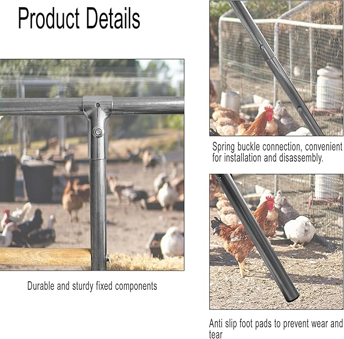 Chicken Roosting Bar, Large Chicken Perch for Coop,Easy to Installation&Clean,Roosting Perch,Roosting Bars for Chickens in Coop,Poultry Toys for Backyard,Poultry coop Accessories(56' L X 39' W)