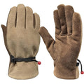Leather Work Gloves for Women with Cotton Lining, Thorn Proof Gardening Gloves for TIG/MIG Welding, Construction (coffee, Large)