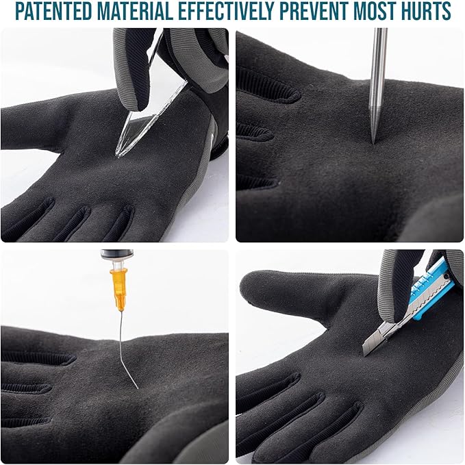 TAILI Level 2 Needlestick, Level 5 Puncture Resistant Work Gloves, Breathable and Touchscreen