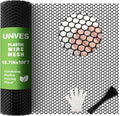 Unves Plastic Chicken Wire, 15.7IN x 10FT Plastic Mesh Wire Fencing Roll, Hexagonal Garden Fencing Netting for Poultry Floral Dogs Rabbit Pets Barrier, 0.3" Mesh Hexagonal Fence Roll, Black