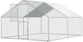 Large Chicken Coop for 20 Chickens,Walk-in Chicken Run for Yard with Cover,Chicken Pens Outdoor Metal Portable Chicken Tractor Cage Enclosure Crate Outside for Small Animals Bird Duck Rabbit Hen