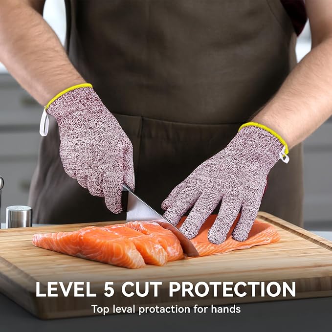 HandLove Cut Resistant Gloves, 100% Food Contact Safe, CE Level 5 Premium Protective Cutting Gloves