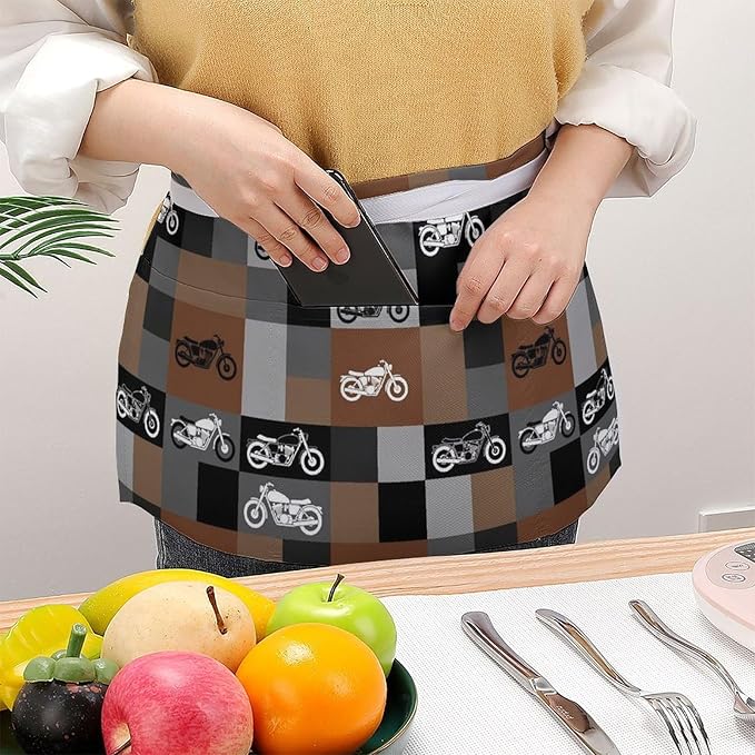 Server Waitress Waist Apron Cooking Kitchen Restaurant Aprons for Women Men