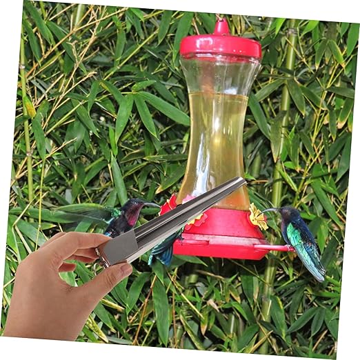 CHILDWEET Stainless Steel Feeder Bird Food Scoop Pet Feeder Tool Heavy Duty Bird Feeding Scoop