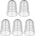 YIYIBYUS Garden Chicken Wire Cloche, 12.99" Diameter x 15.75" Height Plant Protective Covers Metal Cage Plant Protector Cover for Gardens, Parks, Yards, Balconies, Farms (5pcs, Black)