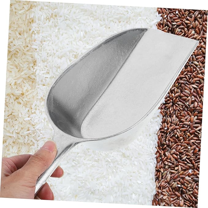 Multi-Function Aluminium Fodder Scoop for Livestock Feeding Retro Design Heavy Duty Metal Shovel for Rice and Feed for Farms and Homesteaders