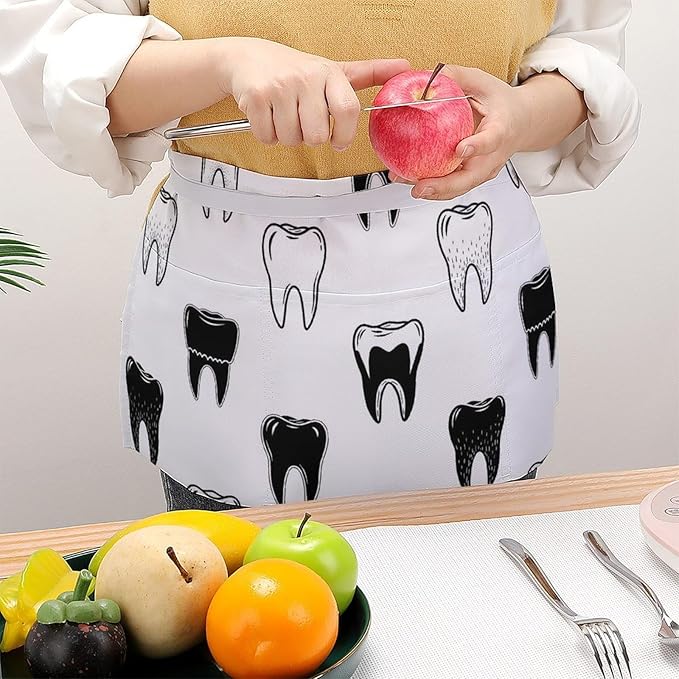 Server Waitress Waist Apron Cooking Kitchen Restaurant Aprons for Women Men