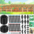 Drip Irrigation System Kit – 2026 New Quick-Connect Automatic Watering & Misting System with 48FT 1/2" Tubing, Large Coverage & Water-Saving for Greenhouses, Lawns, Gardens, Raised Beds