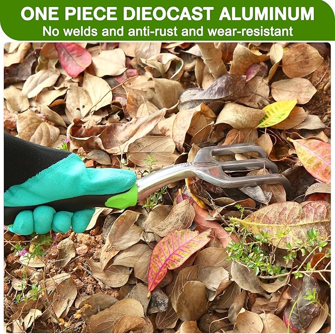 JMOO Garden Tools, 8-Piece Garden Tool Set with Non-Slip Ergonomic HandlesIdeal for All Ages, This is The for Dad and Mom, and Gardening Enthusiasts.