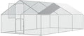 UDPATIO Large Metal Chicken Coop Run House, Walk in Heavy Duty Outdoor Enclosure w/Cover for 30+ Chickens, Ducks, Rabbits - Predator Proof Poultry Pen Habitat Hutch
