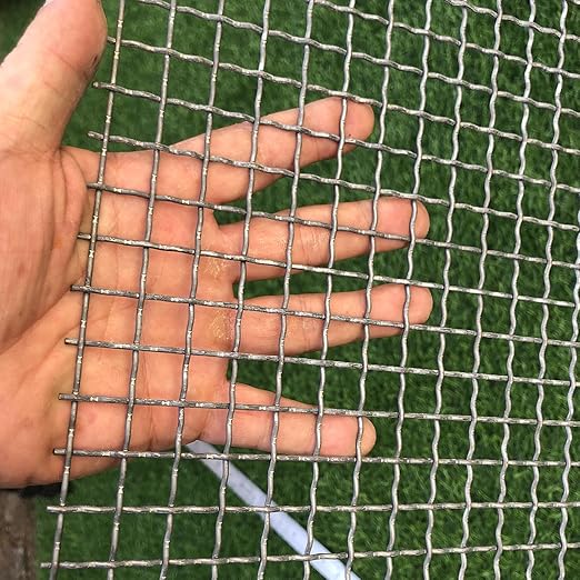 15 Gauge Strong Galvanized Woven mesh 40"X24" 1/2" mesh|Delivered Flat|Poultry cage Netting -Anti-Rodent Steel mesh Crimped mesh Snake Fence Chicken Wire Fencing-Corrugated Wire