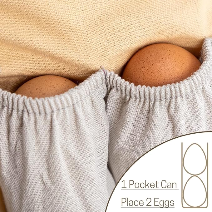 Aurya Kids Egg Collecting Apron - Chicken, Hen, Duck, Goose Gathering Holder for Children