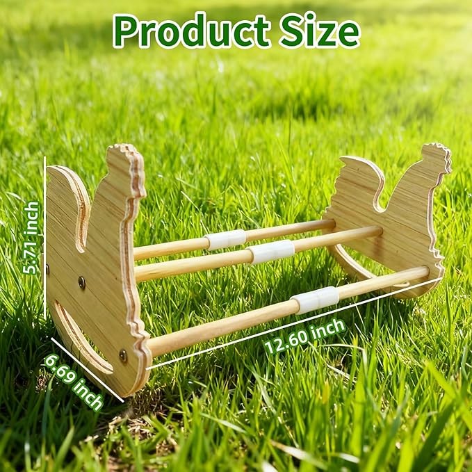 Chicken Perch for Coop Roosting Bar: Chick Toys Stand Pine Wood Rooster Perches for Brooder for Baby Chicks