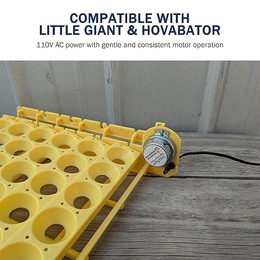 Incubator Warehouse Replacement Egg Turner Motor - High Performance Turner for Incubator - Eggs Turning for Little Giant or HovaBator - Rotating Motor for Chickens Ducks Goose