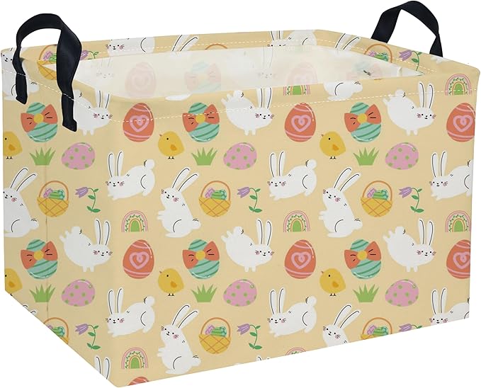 Rectangle Easter Baskets Kids Baskets Cute Storage Bin Organizer Box for Room Decor Gift Basket