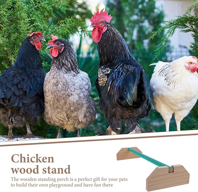 Natural Wood Chicken Perch Brooder Bracket Roosting Bar Stand for Baby Chicks and Birds Indoor Use Pet Playground Accessory