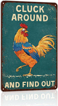Vintage Chicken Coop Wall Decor farmhouse Metal Tin Sign Funny Chicken Sign