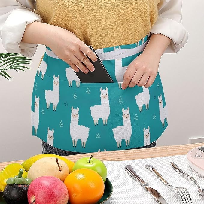 Server Waitress Waist Apron Cooking Kitchen Restaurant Aprons for Women Men