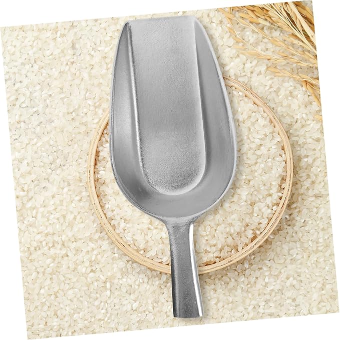 Multi-Function Aluminium Fodder Scoop for Livestock Feeding Retro Design Heavy Duty Metal Shovel for Rice and Feed for Farms and Homesteaders