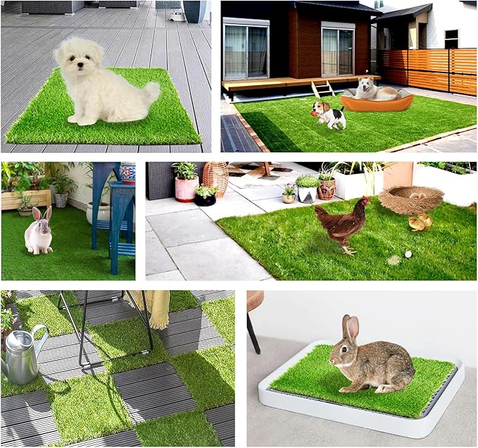 Nesting Box Pads for Chickens Washable,6PCS Reusable Laying Hen Nesting Pads Artificial Grass Rug Green Fake Turf Chick Mat Chicken Coop Accessories (11.8"x11.8"x1.18")