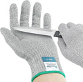 Dowellife Cut Resistant Gloves A9 Maximum Protection - Food Grade Kitchen & Chef Gloves for Food Prep, Knife Cutting, Mandoline Slicing, Butcher, Oyster Shucking, Fish Handling (Small)