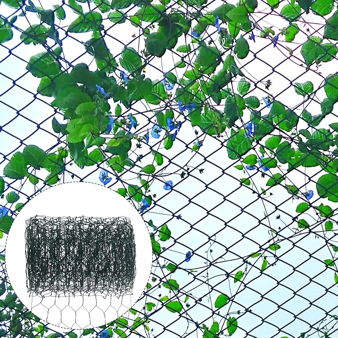 Chicken Wire for Crafts, 4.13in x 118in Sturdy Practical Chicken Wire Fence Multifunctional Wires Mesh Roll for Garden Floral Arrangements Craft Projects(Black)