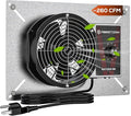 Abestorm 260CFM Crawlspace Ventilation Fans, IP-55 Rated Exhaust Fan with Humidistat Thermostat, 6.7 Inch Basement Vent Fan with Isolation Mesh for Crawl Space, Garage, Attic, Exhaust,Commercial
