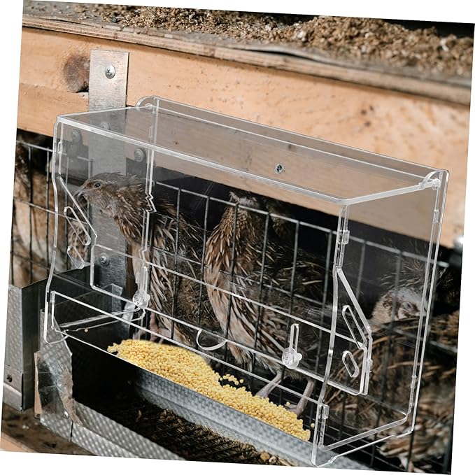 Milisten Automatic Chicken Feeder Bowl Lid Dish Holder View No Waste Chicken Feeders for Poultry