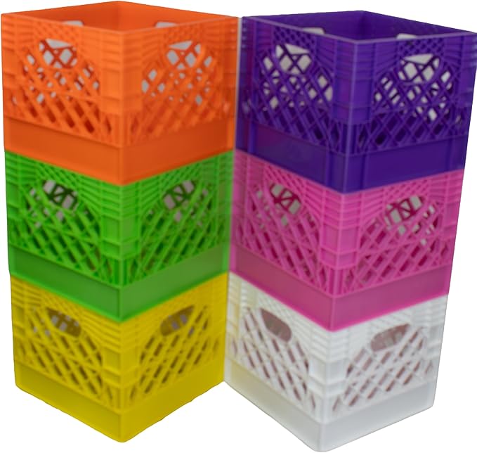Farmplast Milk Crate 16qt 6-Pack Variety Pack