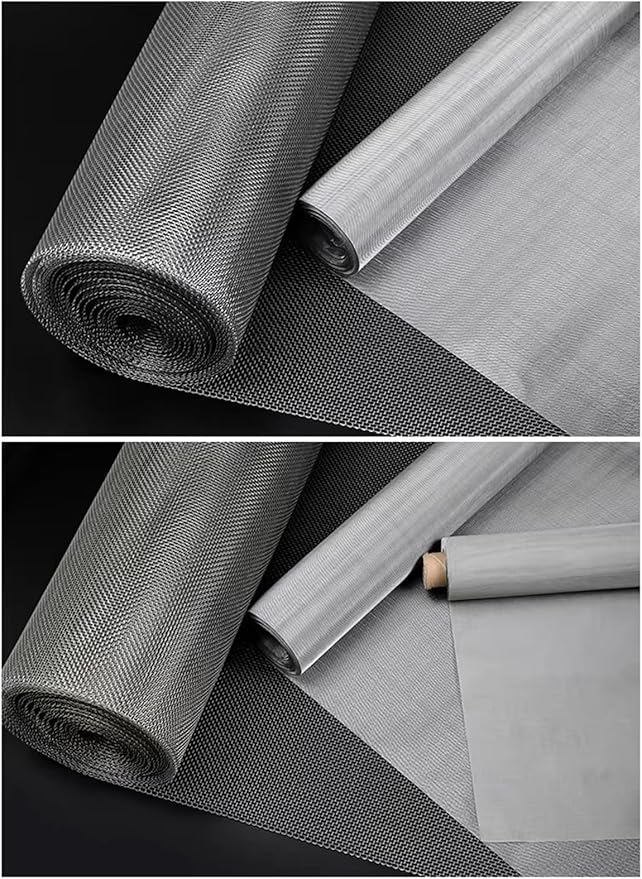AWSAD Metal Wire Mesh, Stainless Steel Plain Weave Vole 5 (4500 Microns) Easy to Cut DIY Chicken Coop(3.3x49.2ft)