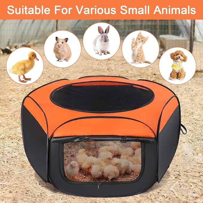 Chicken Brooder Box with Cover,Upgrade Double Door Brooder Box for Chick Starter Kit,Chick Enclosure Tent,Sturdy Baby Chicken Coop for Ducks, Quail, Cats,Dogs,Holds Up to 20 Chicks