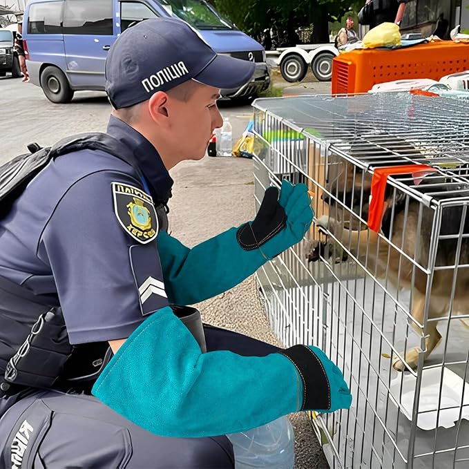 Animal Handling Glove Anti Scratch Protective Gloves for Training Dogs Cat Bird Snake Parrot Lizard Wild Animals Reptiles,Bite Resistant Gloves