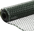 Boen - Plastic Hex Chicken Wire Mesh Temporary Fence Roll (4' x 75' - Green) - Plastic Fence Poultry Netting for Temporary or Semi Permanent Enclosures, Deer Netting Fence, Construction Fencing