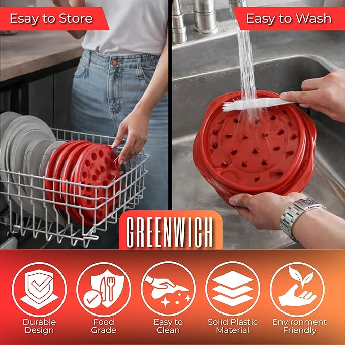 Chicken Shredder Tool Twist Large – Visible Meat Shredder for Chicken Breast with Cleaning Brush & Tong, BPA-Free Non-Slip Base, Ergonomic Handle, Heat Resistant & Dishwasher Safe (Red)