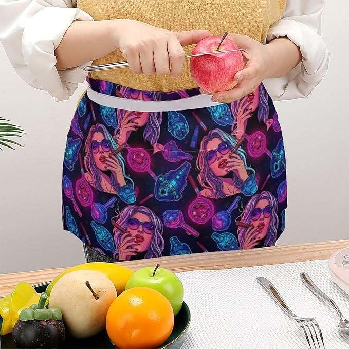Server Waitress Waist Apron Cooking Kitchen Restaurant Aprons for Women Men