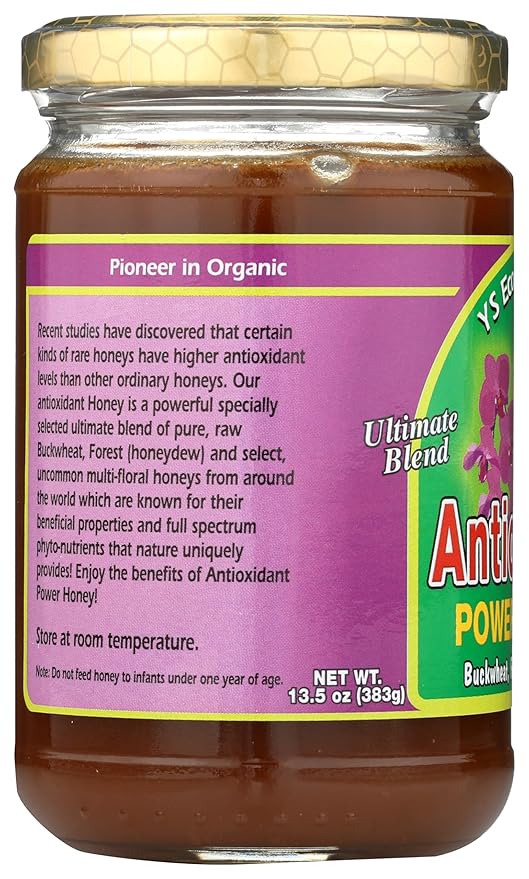 Raw Antioxidant Power Honey YS Eco Bee Farms 13 oz Paste