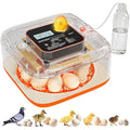 Incubators for Hatching Eggs 12 Egg Digital Egg Incubator Precision Auto Temp Humidity Control 6 Gear Adjustable Auto Turner Auto Stop Turning Hatching Days Display for Chicken Duck Goose Eggs