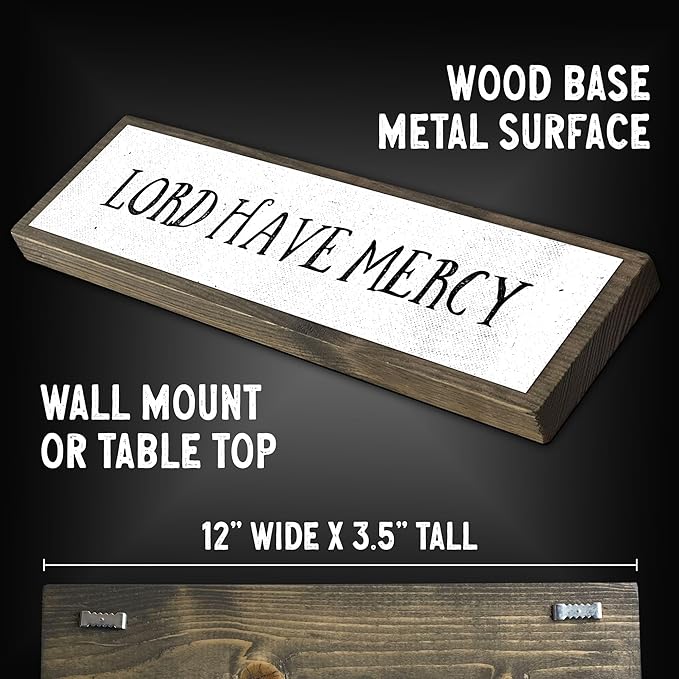 Wood & Metal Southern Sign – Weatherproof Indoor Outdoor Wall Decor – Rustic Charm with "Lord Have Mercy" – Gift-Wrapped & Ready to Give