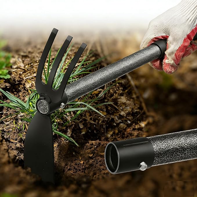 Multi-Purpose Garden Hoe Tool – Heavy Duty Adjustable (16"-30") with Ergonomic Handle, Anti-Rust Coated Steel, for Weeding, Digging, Cultivating – Lawn, Farm, Outdoor Use